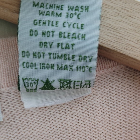 Orvis Womens Cotton Cashmere Pink Sweater Sz L Preppy Casual Knit Pullover - Picture 5 of 5